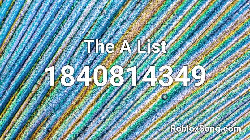 The A List Roblox ID