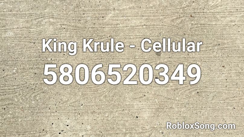 King Krule - Cellular Roblox ID