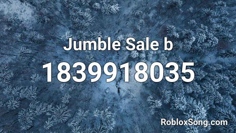 Jumble Sale b Roblox ID