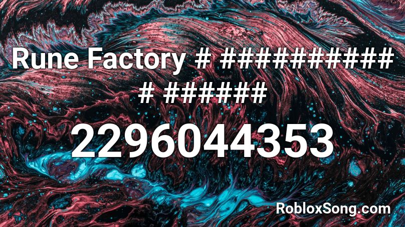 Rune Factory # ########## # ###### Roblox ID