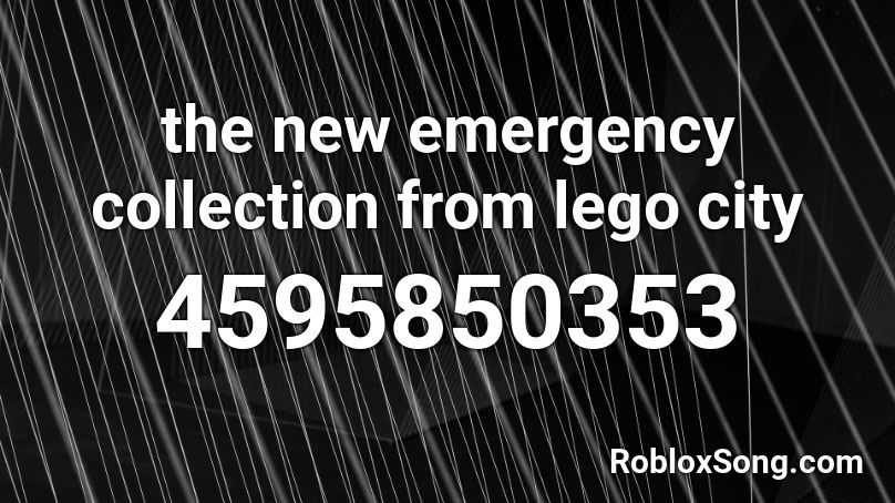 the new emergency collection from lego city Roblox ID