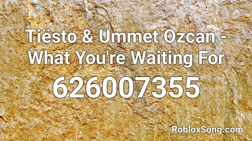 Tiësto & Ummet Ozcan - What You're Waiting For Roblox ID