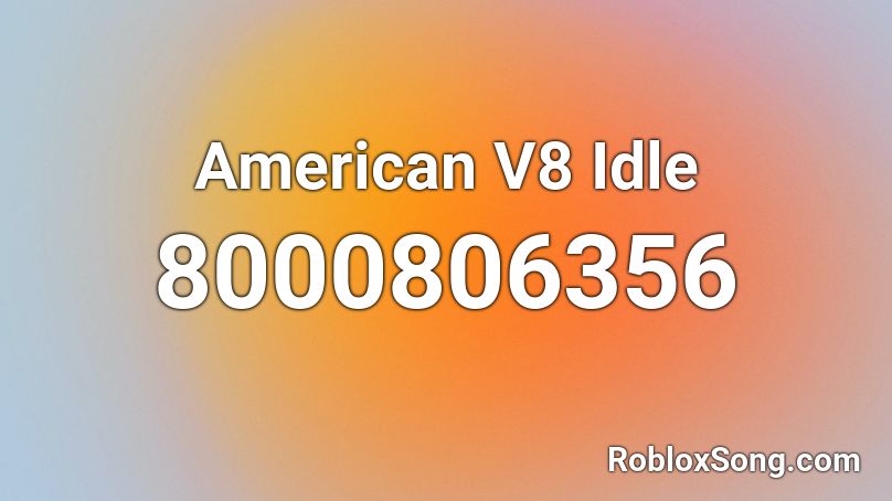 CSR1 V8 A Idle Roblox ID