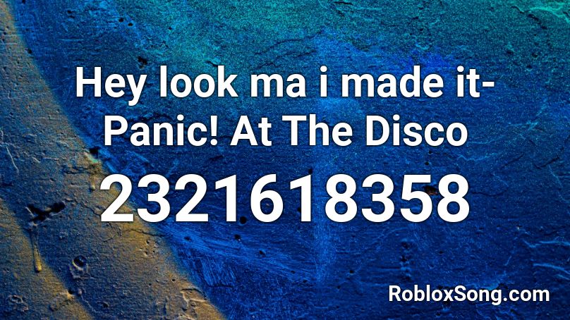 roblox panic at the disco music codes