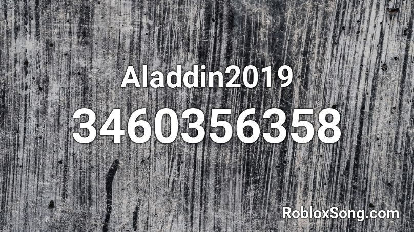 Aladdin2019 Roblox ID