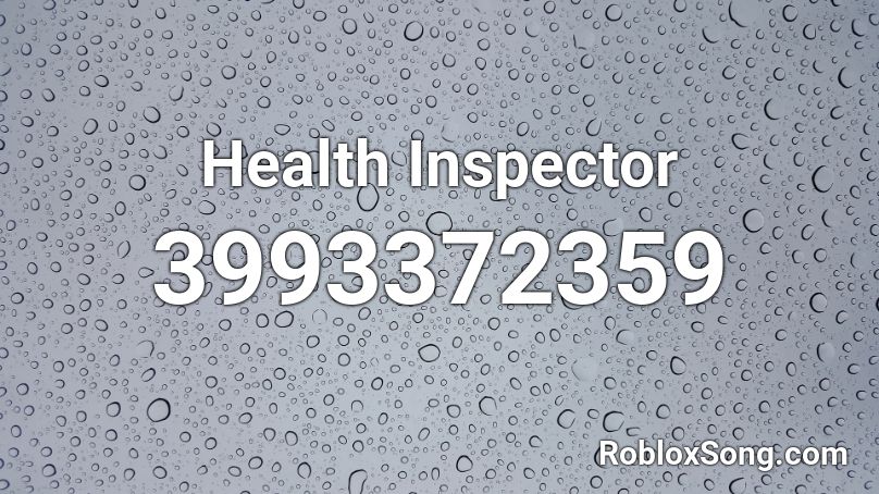 Health Inspector Roblox ID