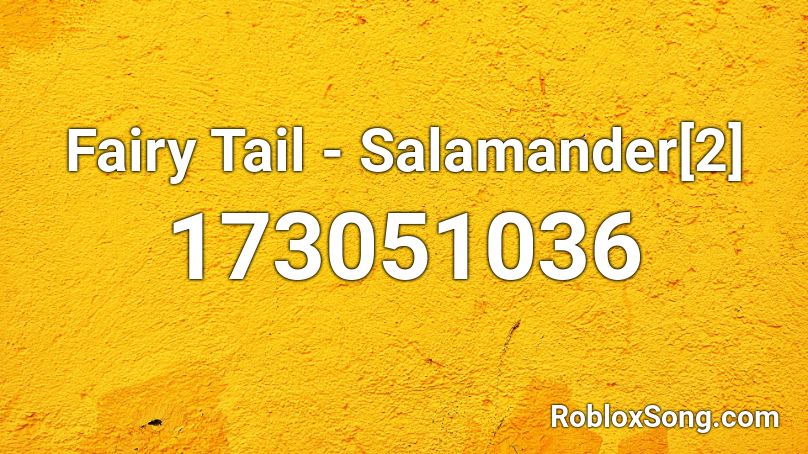 Fairy Tail - Salamander[2] Roblox ID