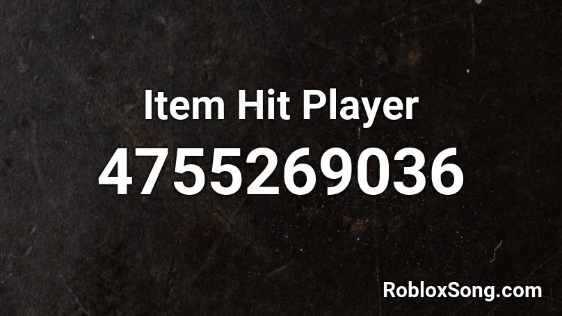 Item Hit Player Roblox ID