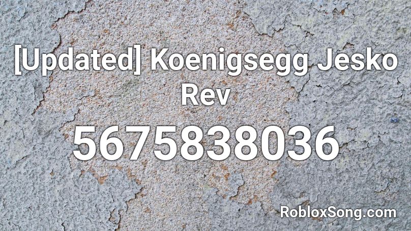 [Updated] Koenigsegg Jesko Rev Roblox ID