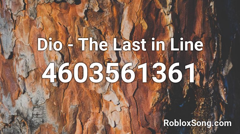 Dio - The Last in Line Roblox ID