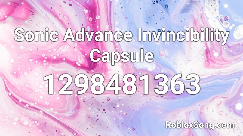 Sonic Advance Invincibility Capsule Roblox ID