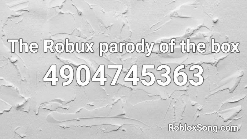 the box roblox id code