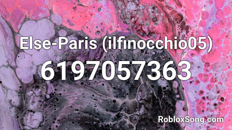 Else-Paris (ilfinocchio05) Roblox ID