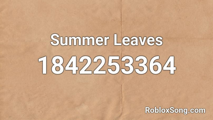 Summer Leaves Roblox ID