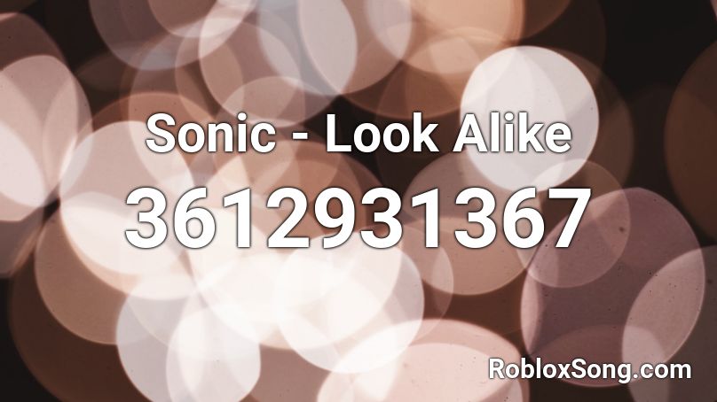 Sonic - Look Alike Roblox ID