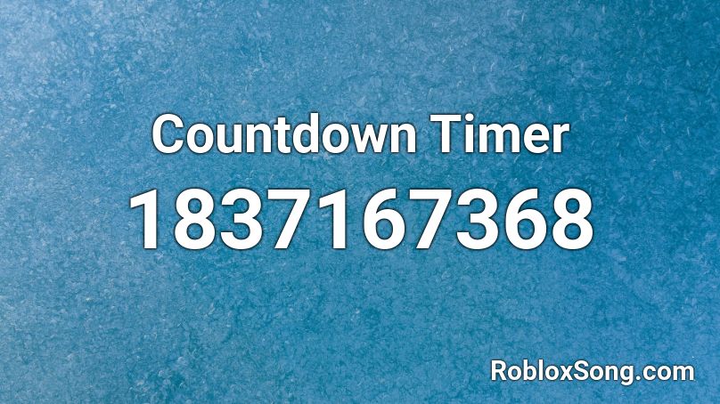 Countdown Timer Roblox ID