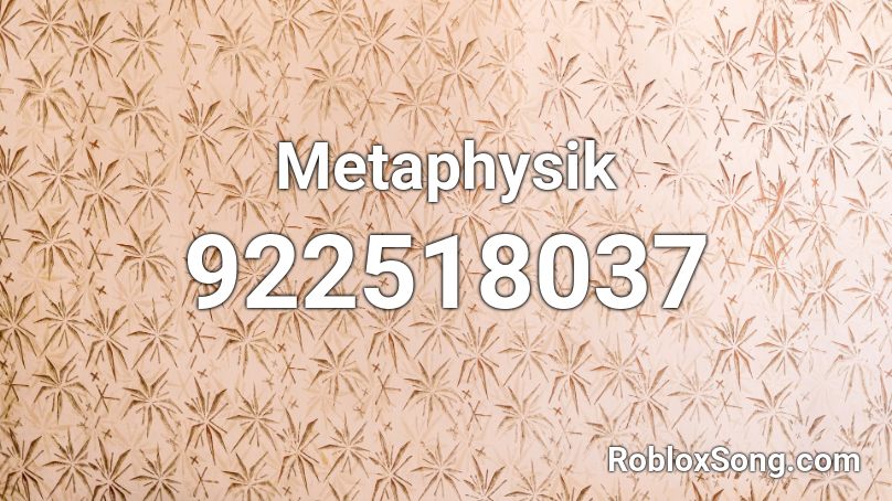 Metaphysik Roblox ID