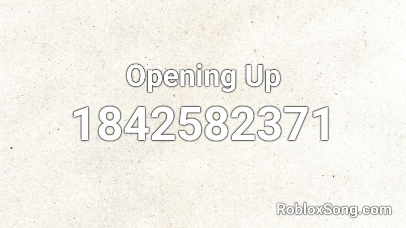 Opening Up Roblox ID