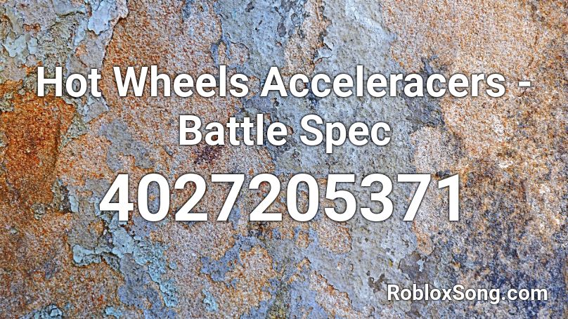 Hot Wheels Acceleracers - Battle Spec Roblox ID