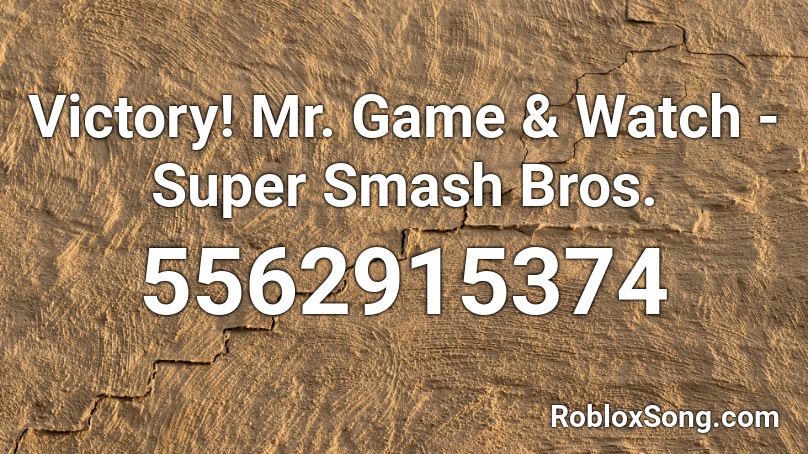 Victory Mr Game Watch Super Smash Bros Roblox Id Roblox Music Codes - super smash bros roblox
