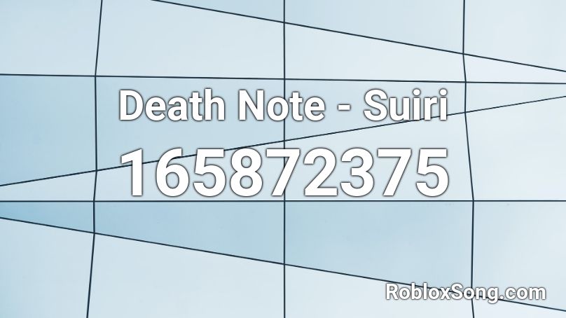 Death Note  - Suiri Roblox ID