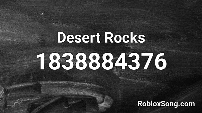 Desert Rocks Roblox ID