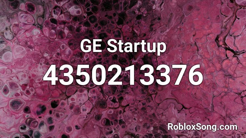 GE Startup Roblox ID