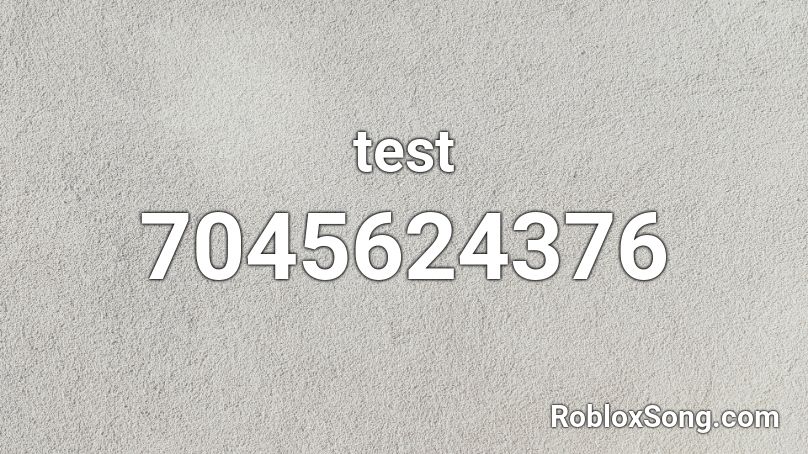 test Roblox ID