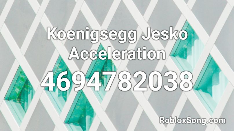 Koenigsegg Jesko Acceleration Roblox ID