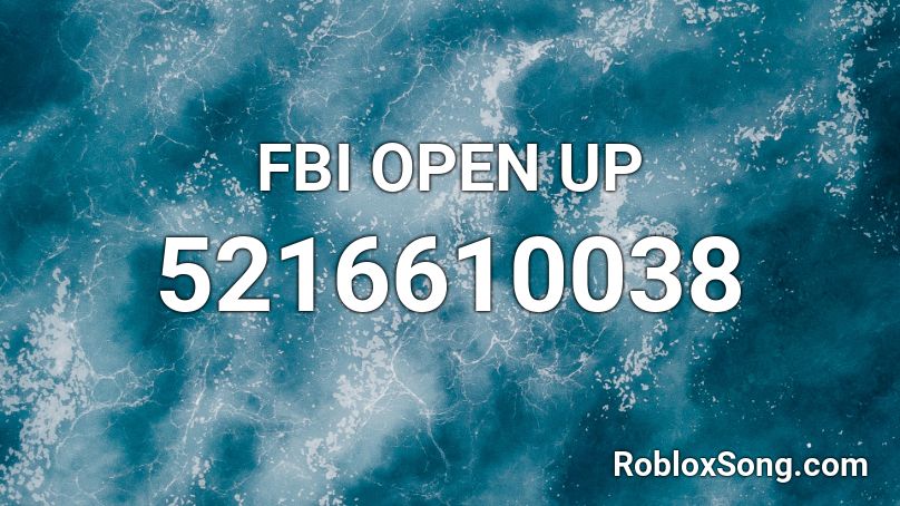 FBI OPEN UP Roblox ID