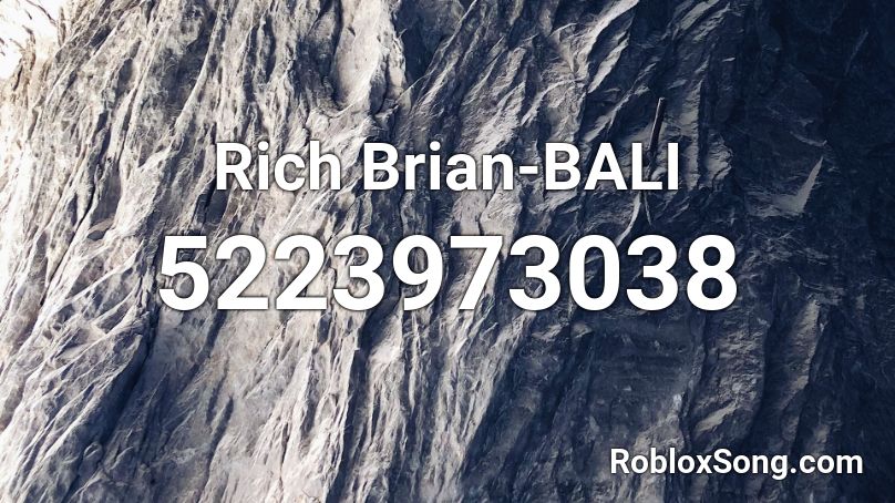 Rich Brian-BALI Roblox ID
