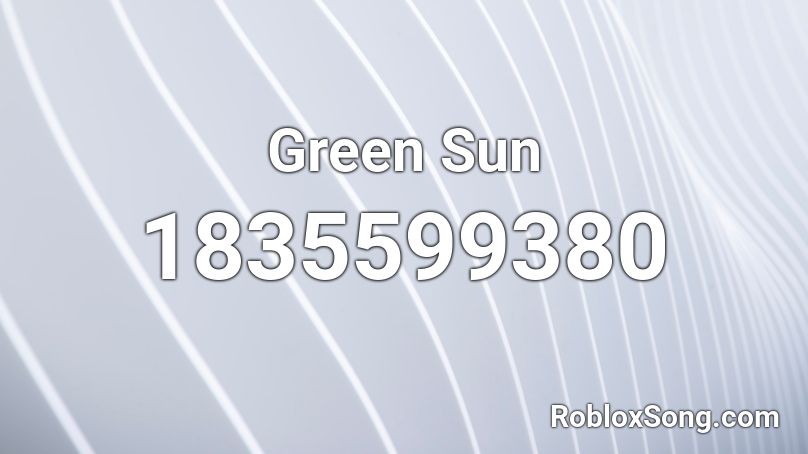 Green Sun Roblox ID