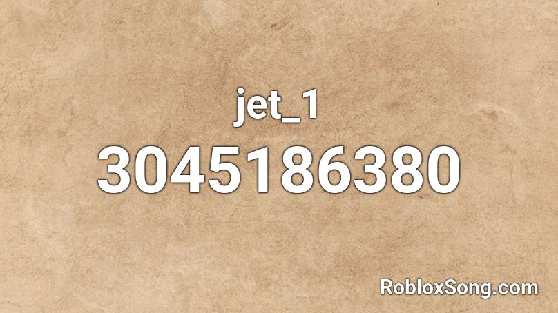 jet_1 Roblox ID