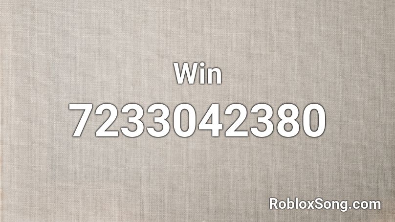 Win Roblox ID