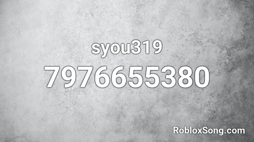 syou319 Roblox ID