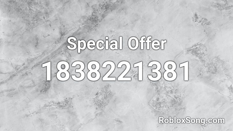 Special Offer Roblox ID