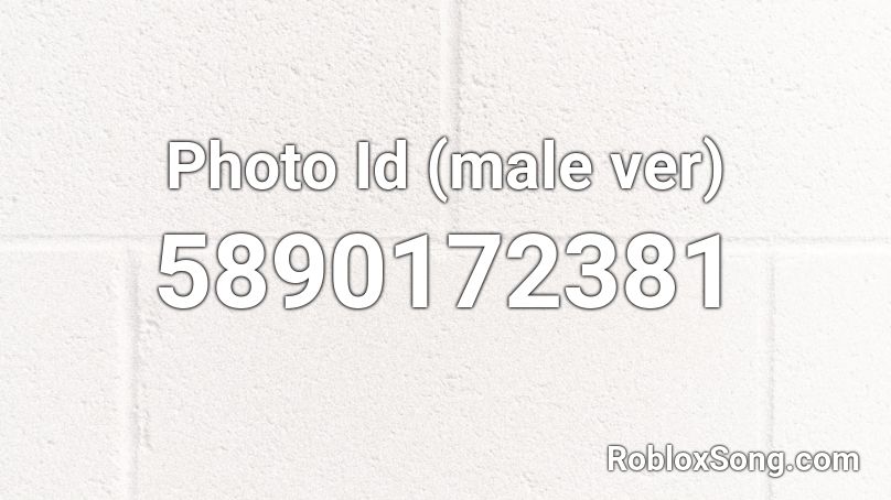 Photo Id (male ver) Roblox ID