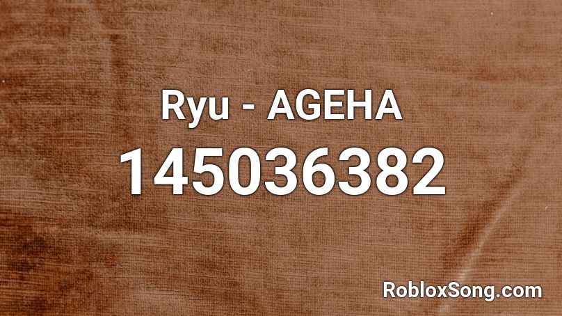Ryu - AGEHA Roblox ID