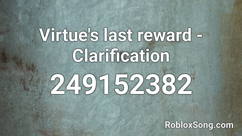 Virtue's last reward - Clarification Roblox ID