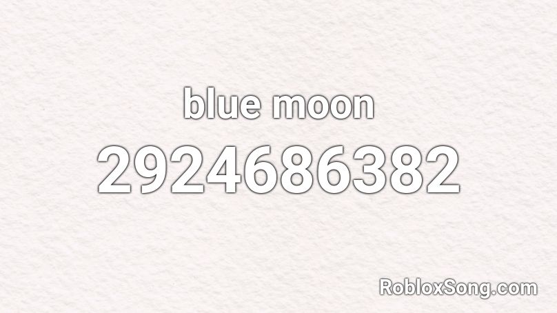 blue moon Roblox ID