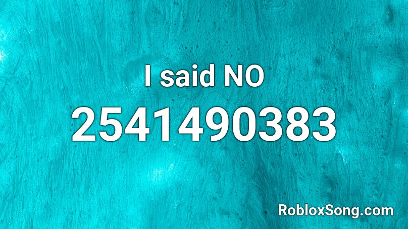 I said NO Roblox ID
