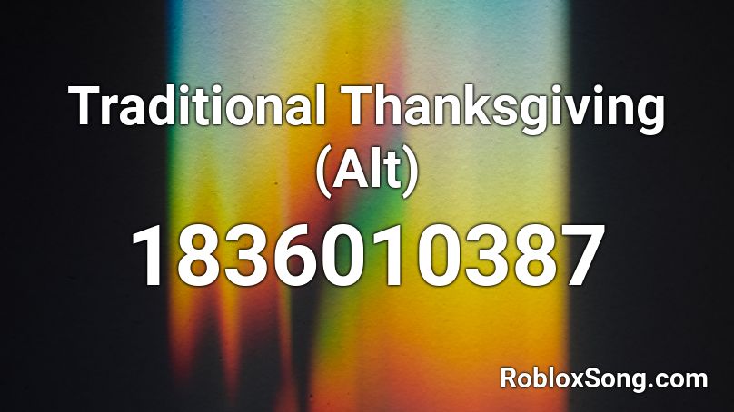 Traditional Thanksgiving (Alt) Roblox ID