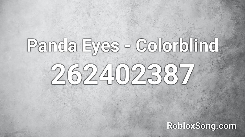 Panda Eyes - Colorblind Roblox ID