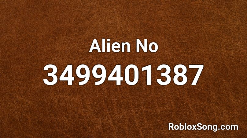 Alien No Roblox ID