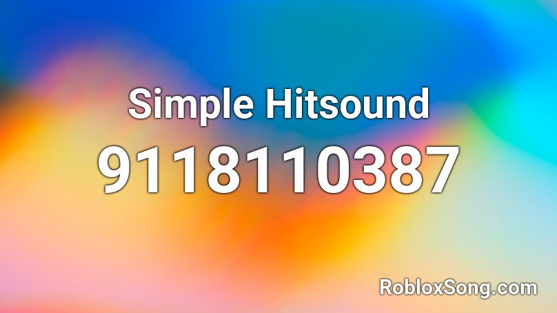 Simple Hitsound Roblox ID