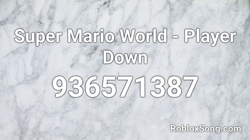 Super Mario World - Player Down Roblox ID