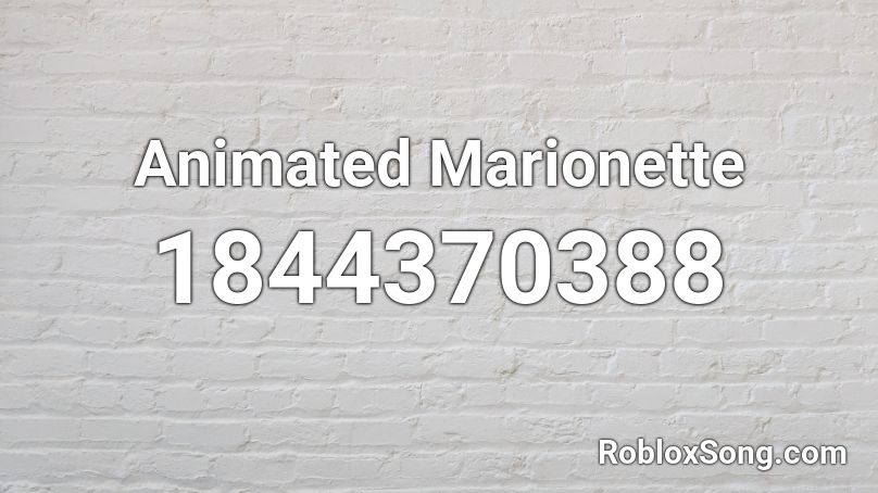 Animated Marionette Roblox ID