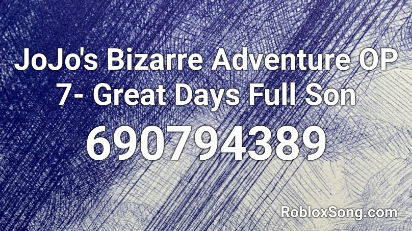 Jojo Bizarre Adventure Roblox Id Manga Expert - jojo golden wind roblox id