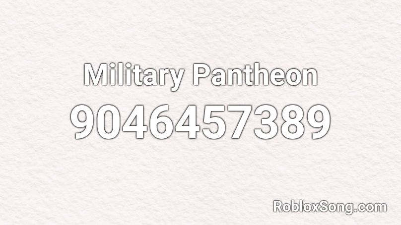 Military Pantheon Roblox ID