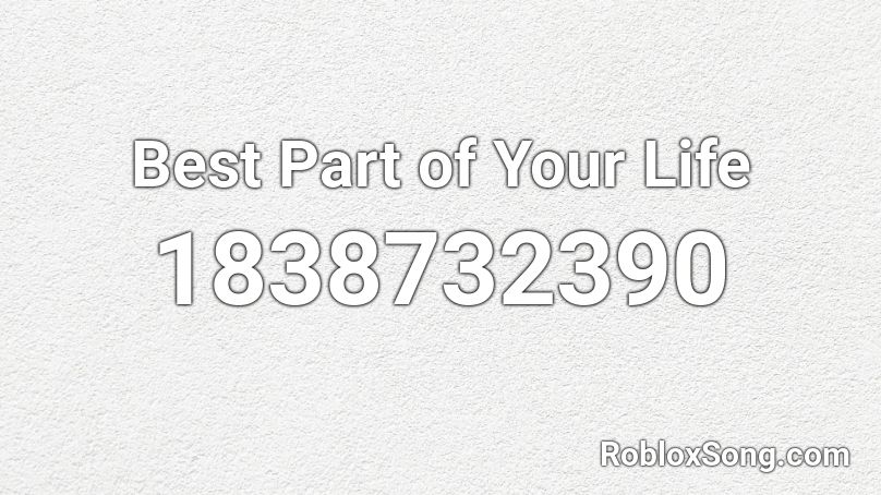 Best Part of Your Life Roblox ID